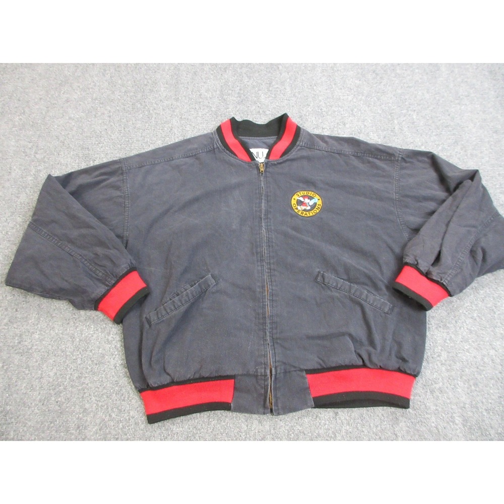 VINTAGE Disney Jacket Mens‎ Large Bomber Studio Operations Patch Made USA 90s